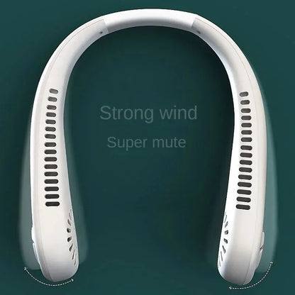 1PC Fan Long Endurance New Mini Neck Portable No Bladeless Hanging Neck Rechargeable Air Cooler 3 Speed Mini Summer Sport Fan